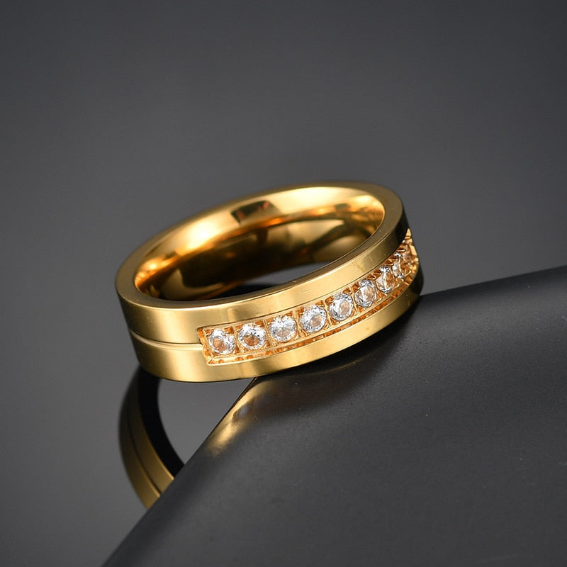 1998 Store | Aliança Dourada Especial - Aço Titânio | Anéis