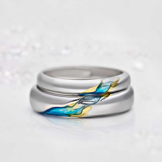 1998 Store | Aliança Estilo Luxo Colors - Prata 925 - Regulável | Anéis
