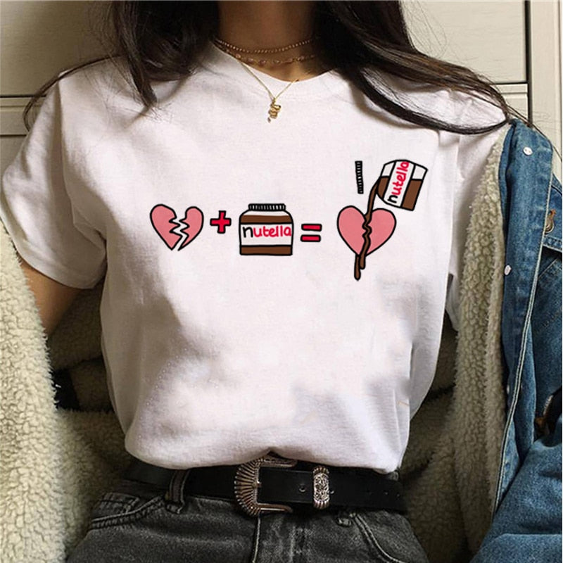 1998 Store | Camiseta Feminina T-shirt Estampa de Nutella | Camisetas e tops